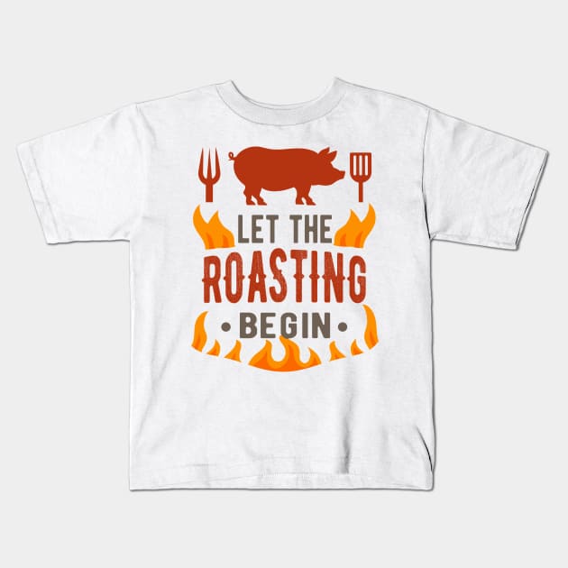 BBQ Funny Saying Barbecue Grilling Kids T-Shirt by Foxxy Merch